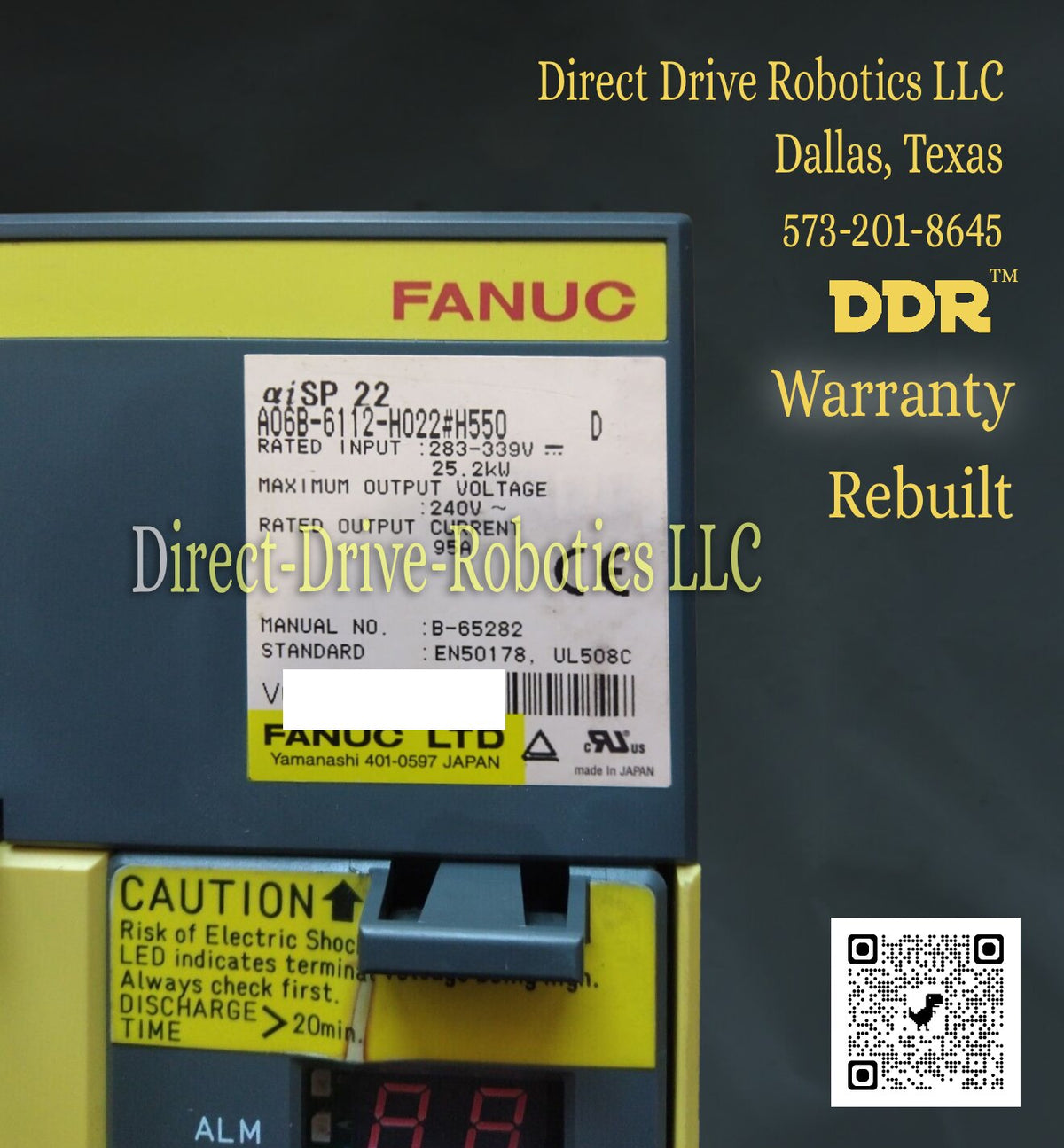 Fanuc A06B-6112-H022#H550 - Rebuilt with warranty
