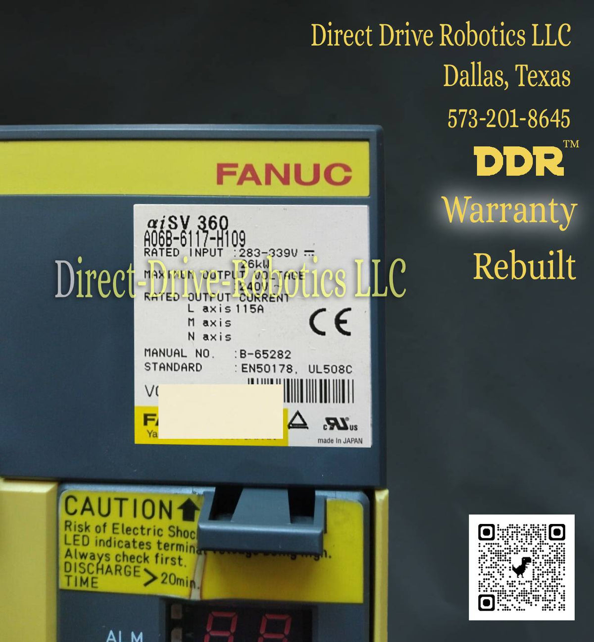 Fanuc A06B-6117-H109 - Rebuilt with warranty