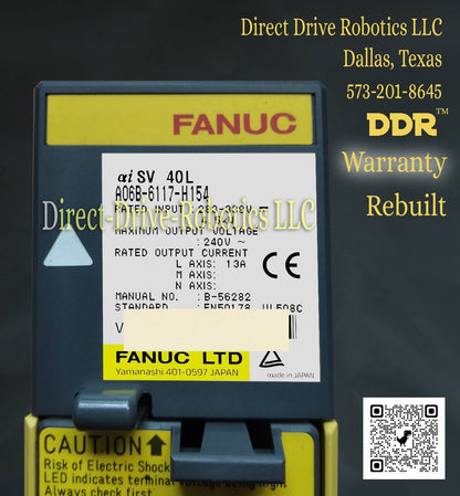 Fanuc A06B-6117-H154 - Rebuilt with warranty