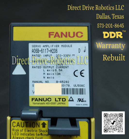 Fanuc A06B-6117-H206 - Rebuilt with warranty