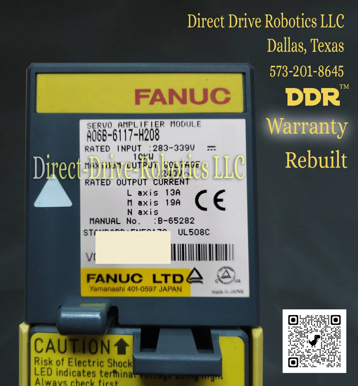Fanuc A06B-6117-H208 - Rebuilt with warranty