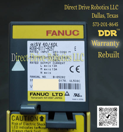 Fanuc A06B-6117-H257 - Rebuilt with warranty
