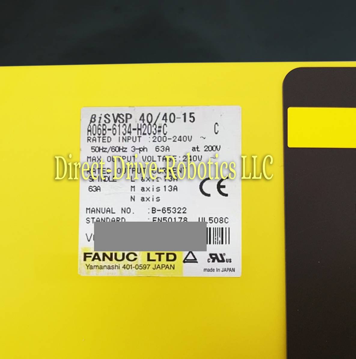 Fanuc A06B-6134-H203#C - Rebuilt with warranty