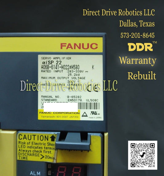 Fanuc A06B-6141-H022#H580 - Rebuilt with warranty