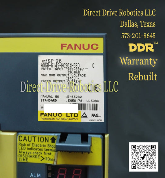 Fanuc A06B-6142-H026#H580 - Rebuilt with warranty
