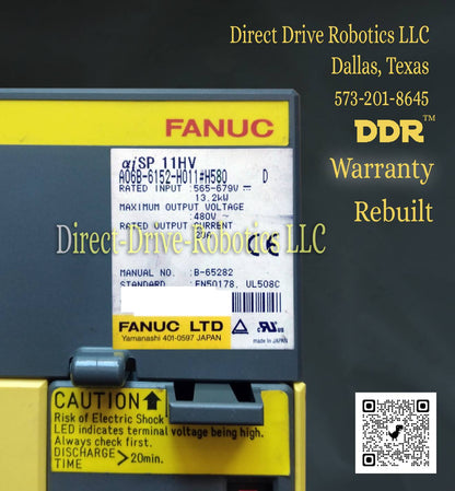 Fanuc A06B-6152-H011#H580 - Rebuilt with warranty