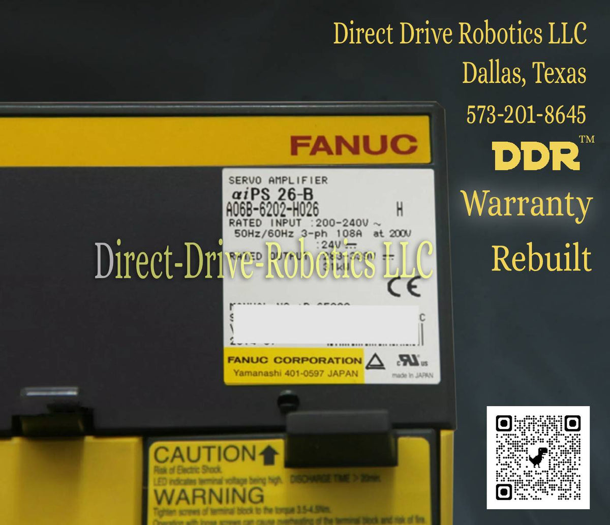 Fanuc A06B-6202-H026 - Rebuilt with warranty