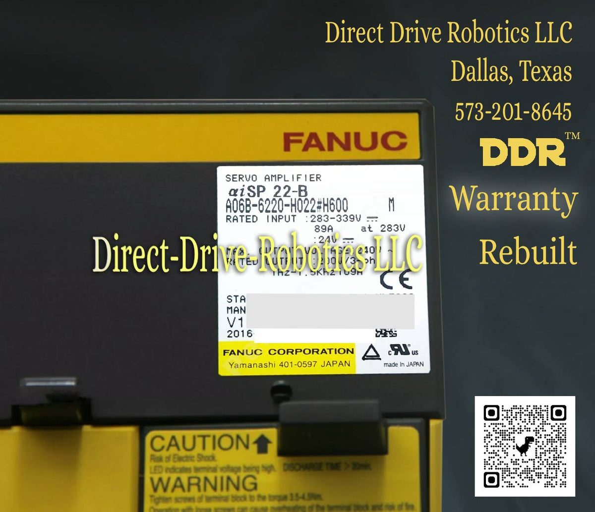 Fanuc A06B-6220-H022#H600 - Rebuilt with warranty