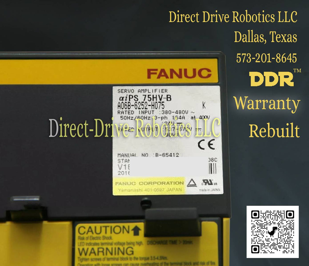Fanuc A06B-6252-H075 - Rebuilt with warranty