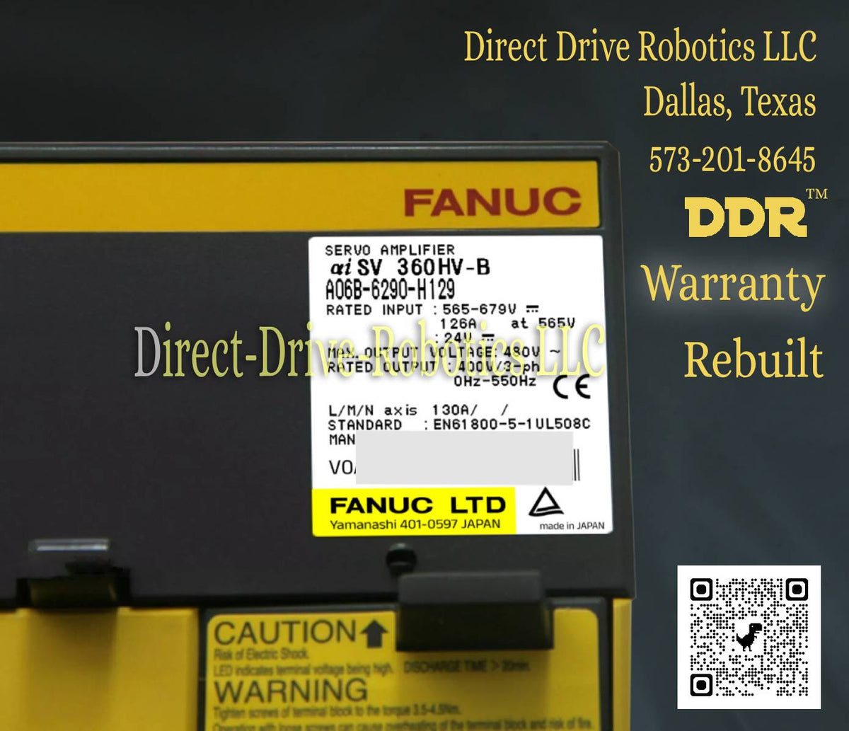 Fanuc A06B-6290-H129 - Rebuilt with warranty