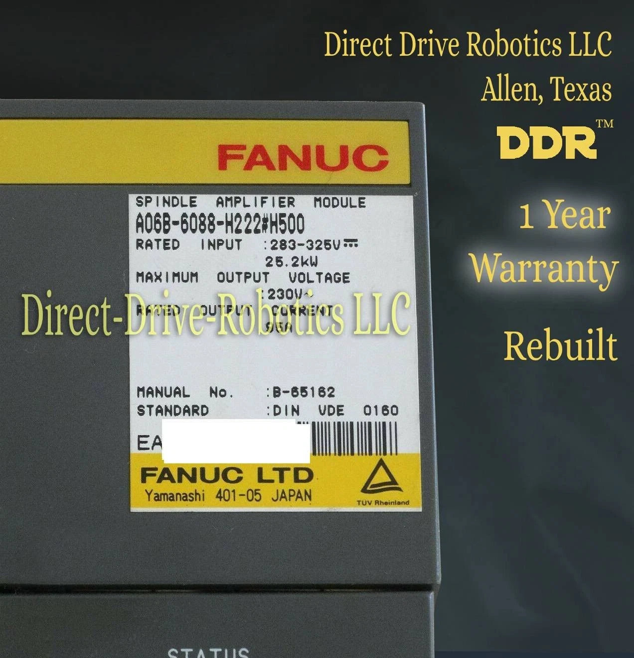 Fanuc A06B-6088-H222#H500 - Rebuilt with warranty