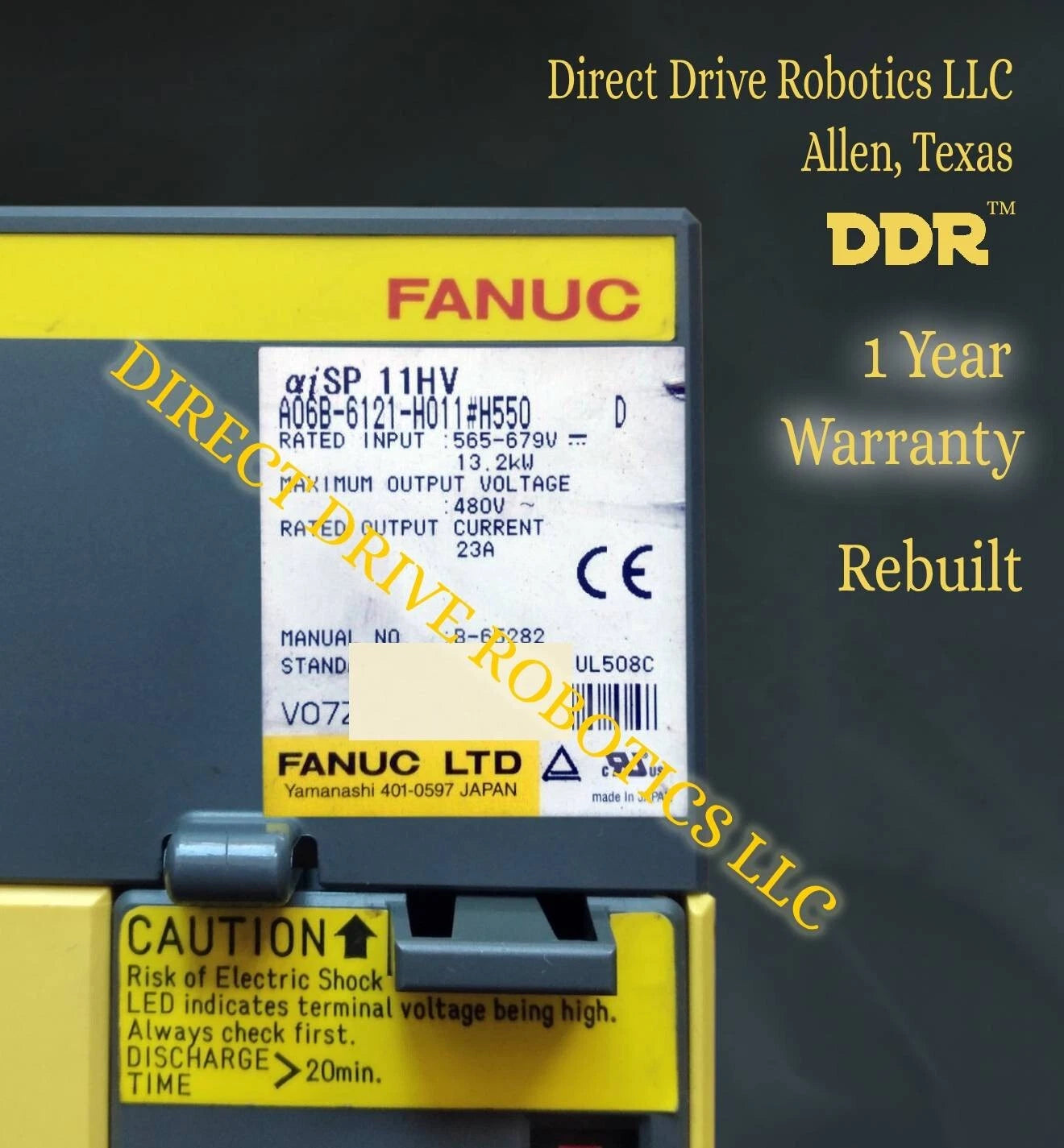 Fanuc A06B-6121-H011#H550 - Rebuilt with warranty