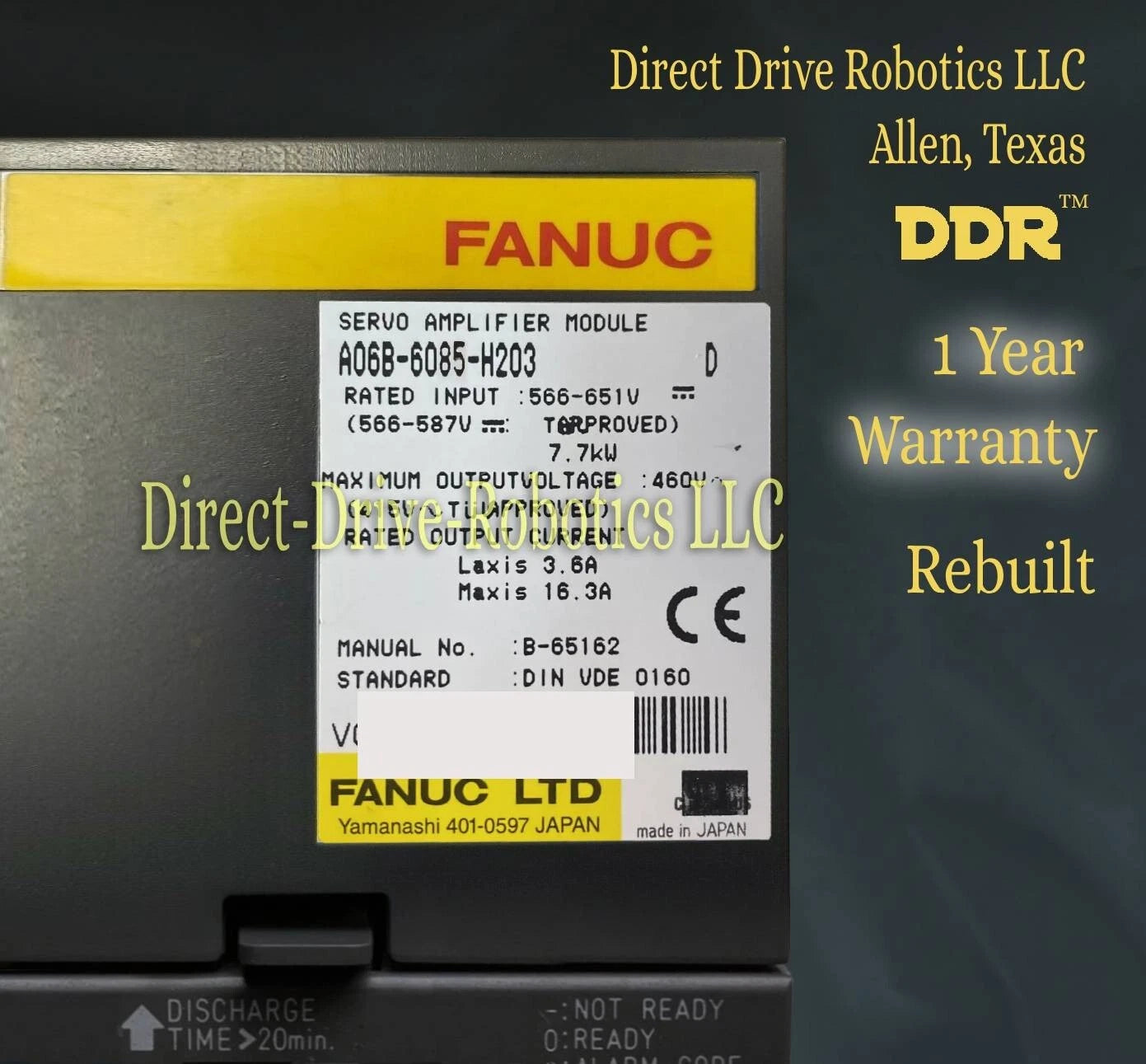 Fanuc A06B-6085-H203 - Rebuilt with warranty