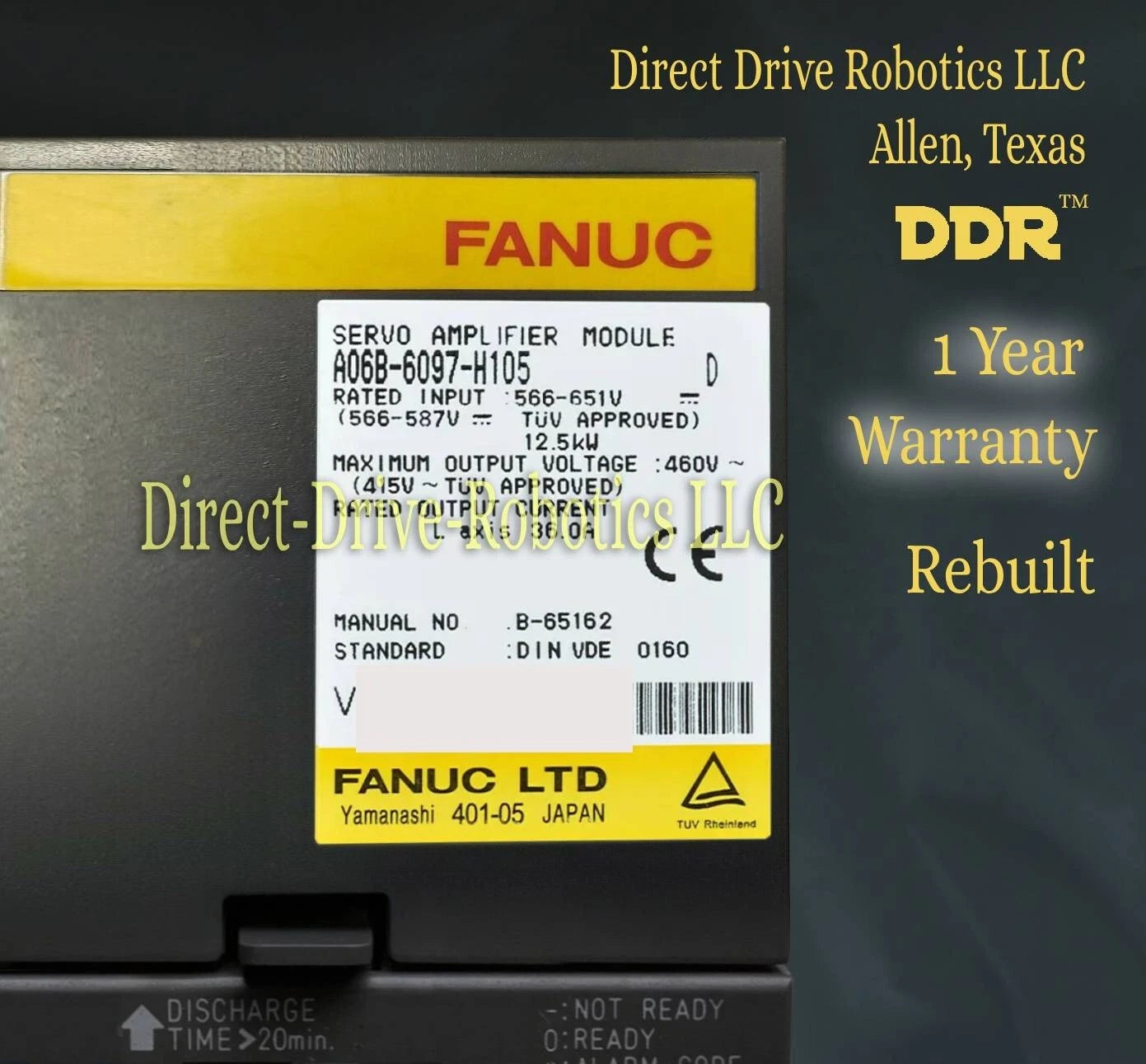 Fanuc A06B-6097-H105 - Rebuilt with warranty