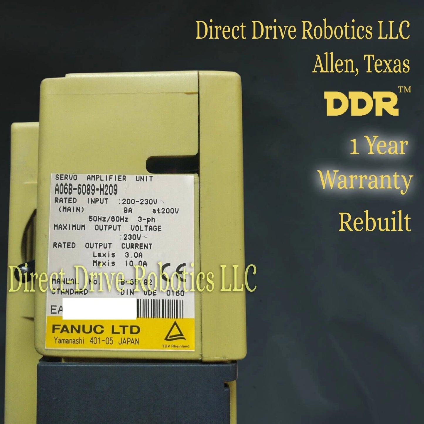 Fanuc A06B-6089-H209 - Rebuilt with warranty