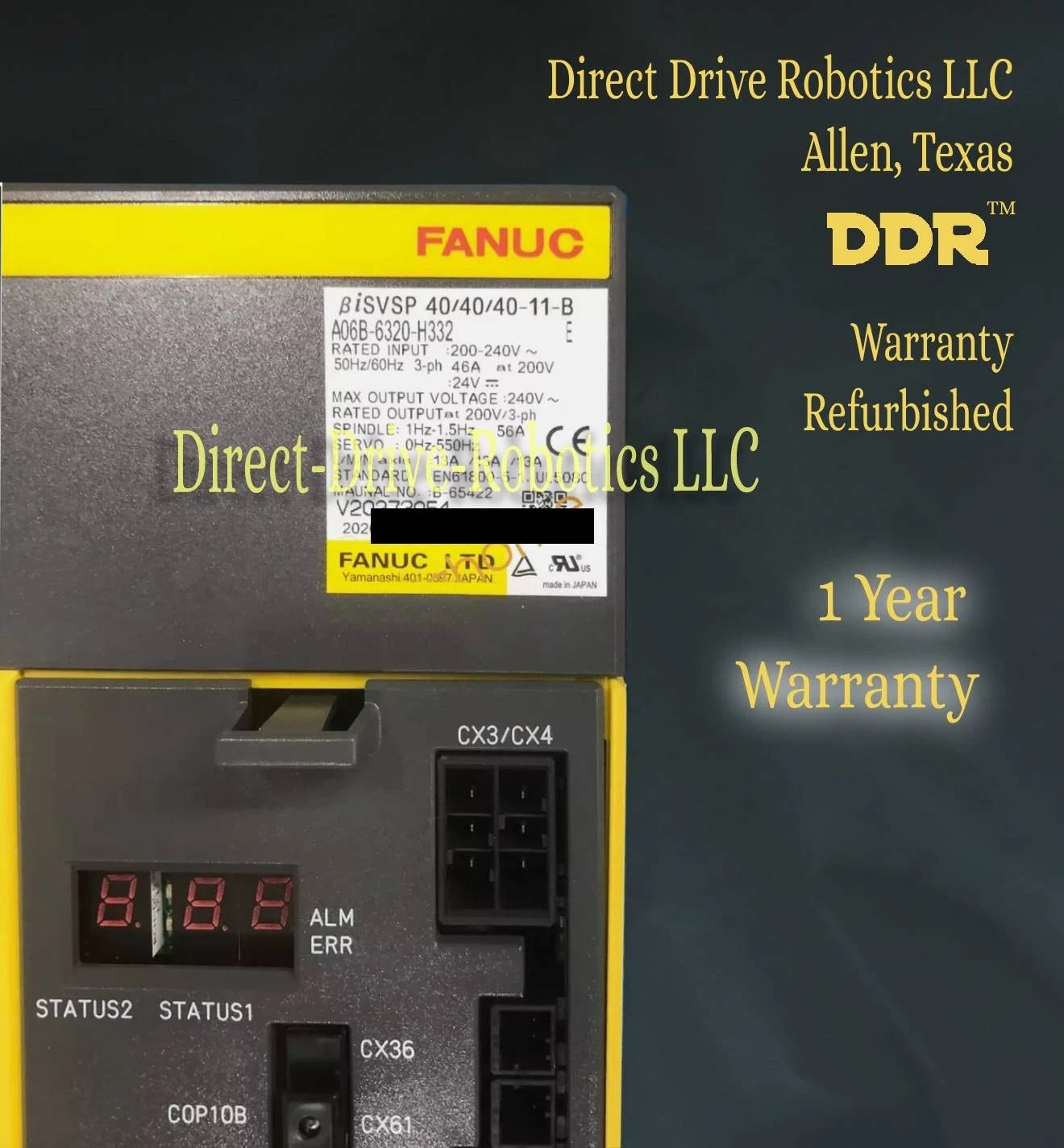Fanuc A06B-6320-H332 - Rebuilt with warranty