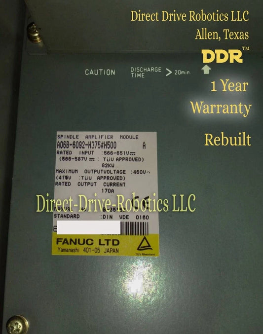 Fanuc A06B-6092-H375#H500 - Rebuilt with warranty