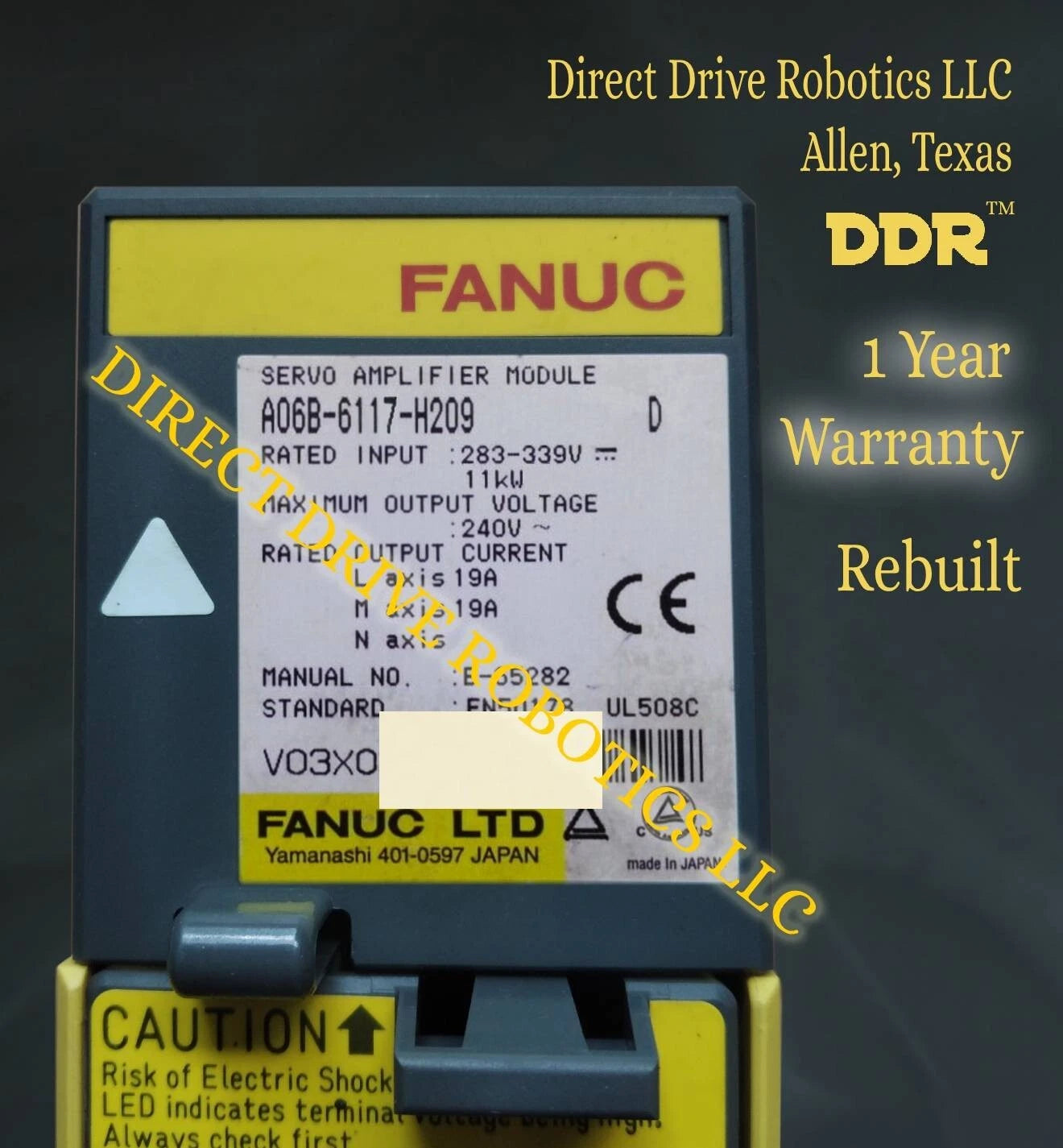 Fanuc A06B-6117-H209 - Rebuilt with warranty