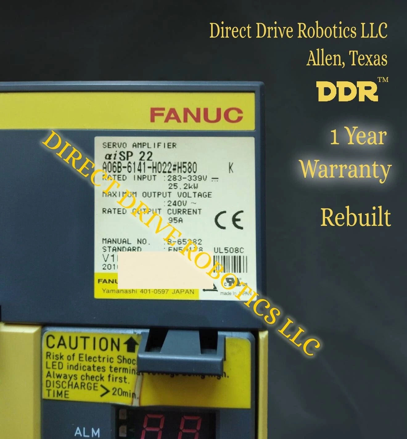 Fanuc A06B-6141-H022#H580 - Rebuilt with warranty