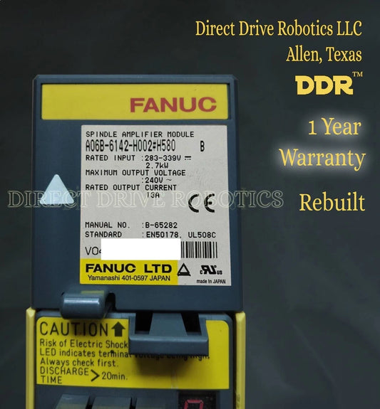 Fanuc A06B-6142-H002#H580 - Rebuilt with warranty