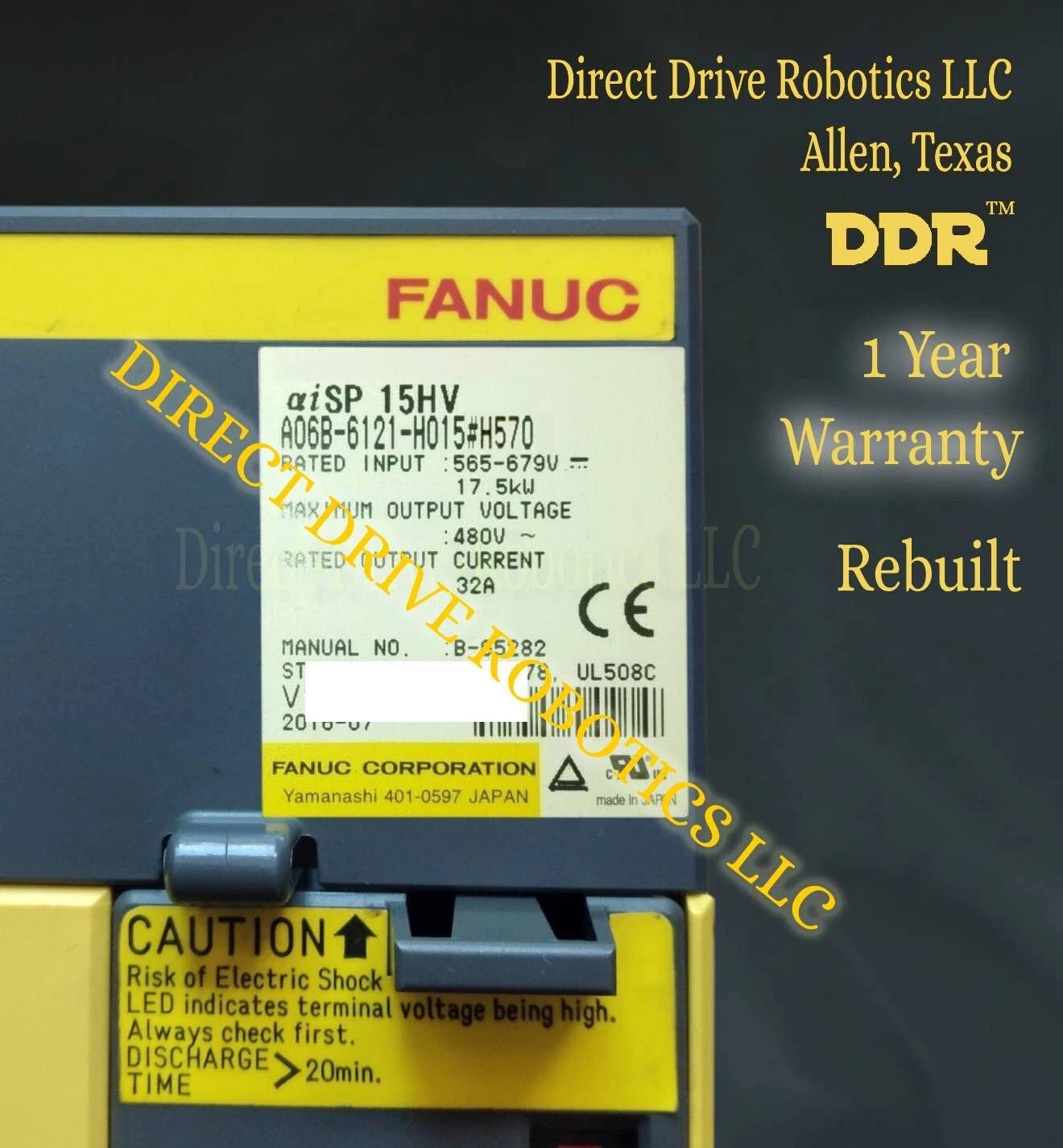 Fanuc A06B-6121-H015#H570 - Rebuilt with warranty