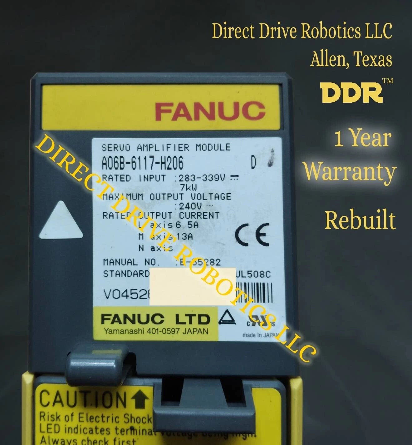 Fanuc A06B-6117-H206 - Rebuilt with warranty