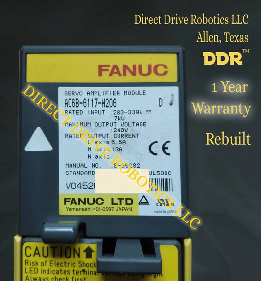 Fanuc A06B-6117-H206 - Rebuilt with warranty