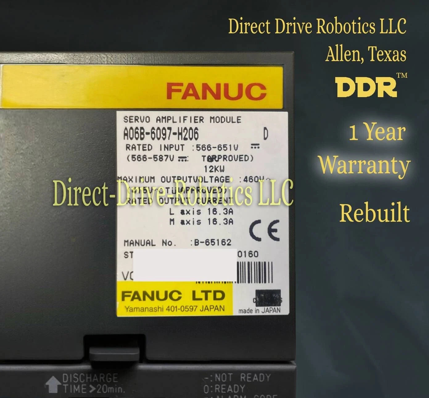 Fanuc A06B-6097-H206 - Rebuilt with warranty