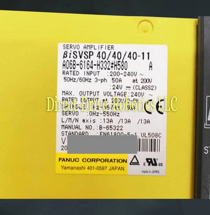 Fanuc A06B-6164-H332#H580 - Rebuilt with warranty