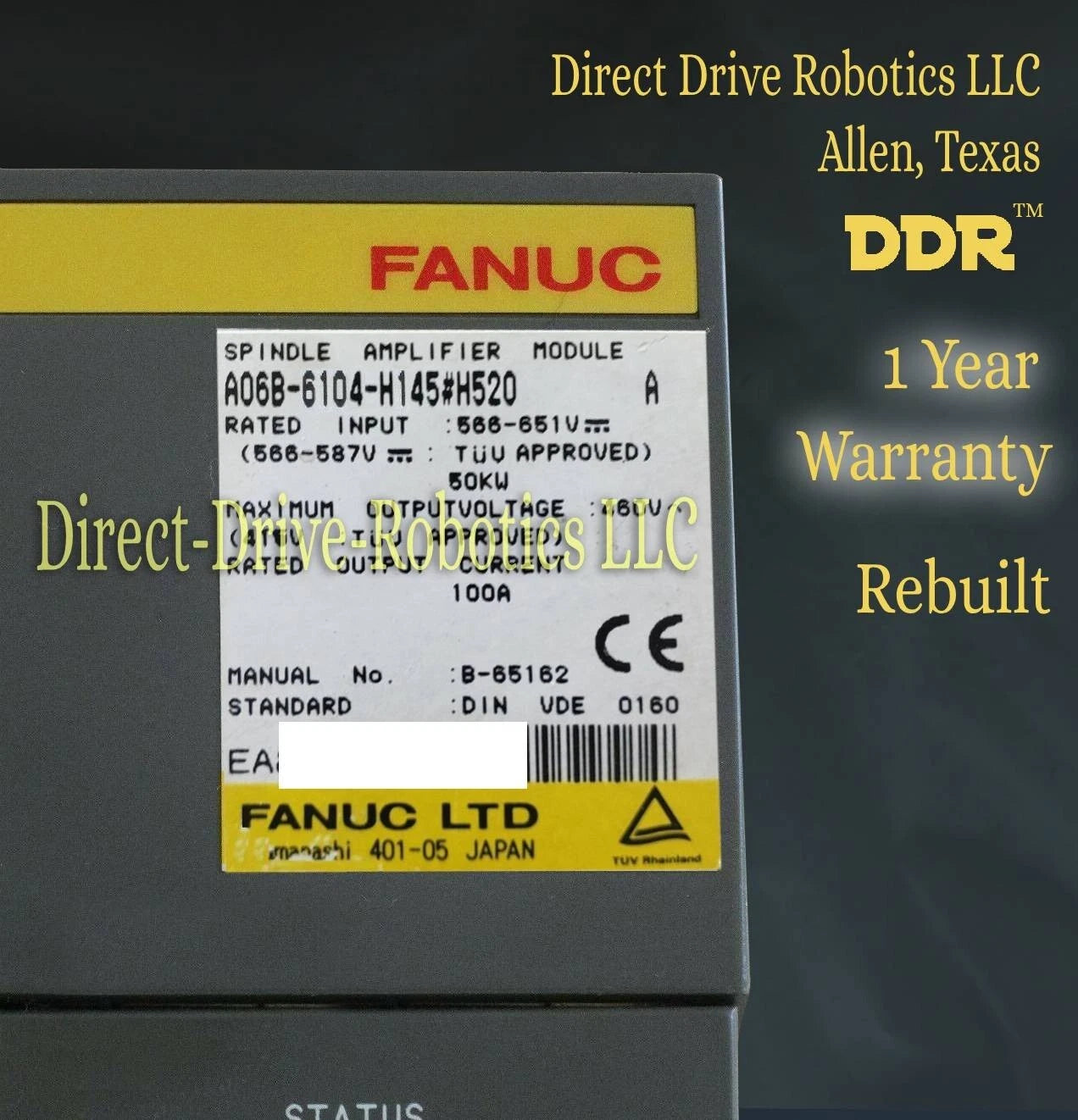 Fanuc A06B-6104-H145#H520 - Rebuilt with warranty