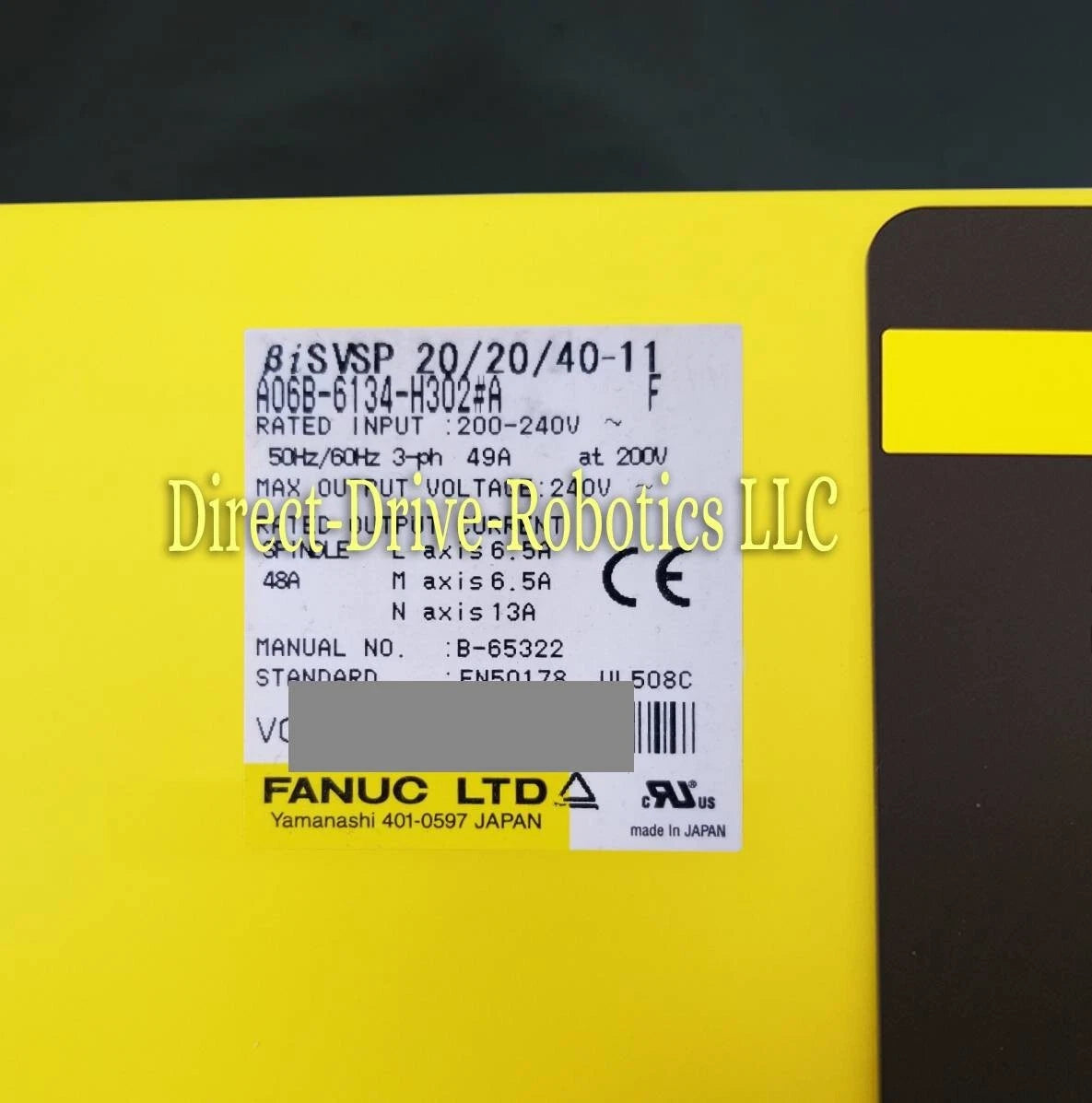 Fanuc A06B-6134-H302#A - Rebuilt with warranty