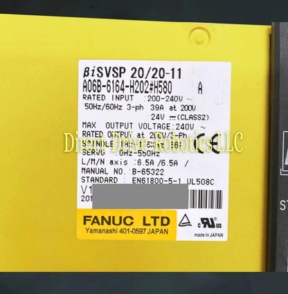 Fanuc A06B-6164-H202#H580 - Rebuilt with warranty