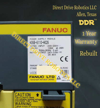 Fanuc A06B-6110-H026 - Rebuilt with warranty