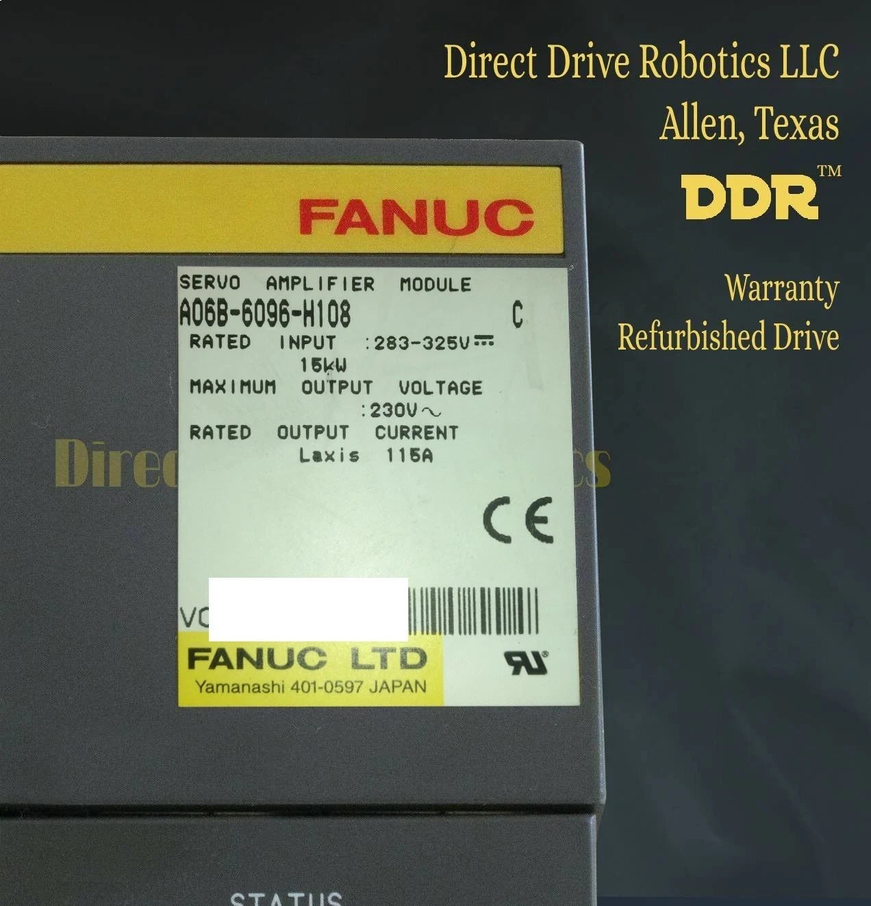Fanuc A06B-6096-H108 - Rebuilt with warranty