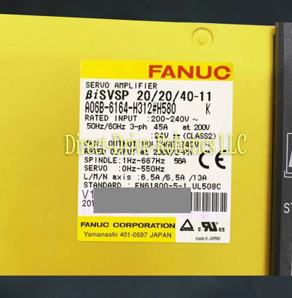 Fanuc A06B-6164-H312#H580 - Rebuilt with warranty