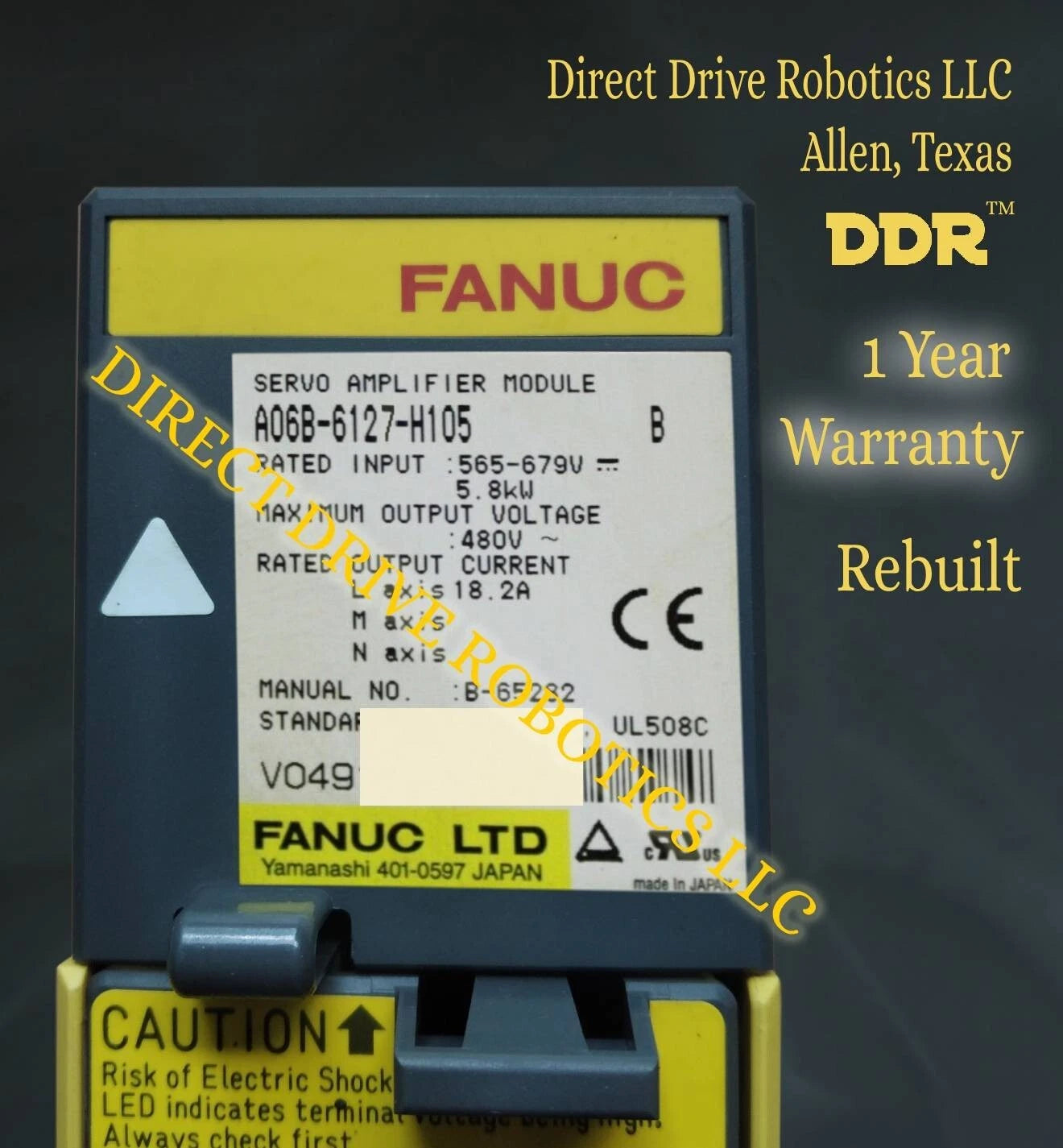 Fanuc A06B-6127-H105 - Rebuilt with warranty