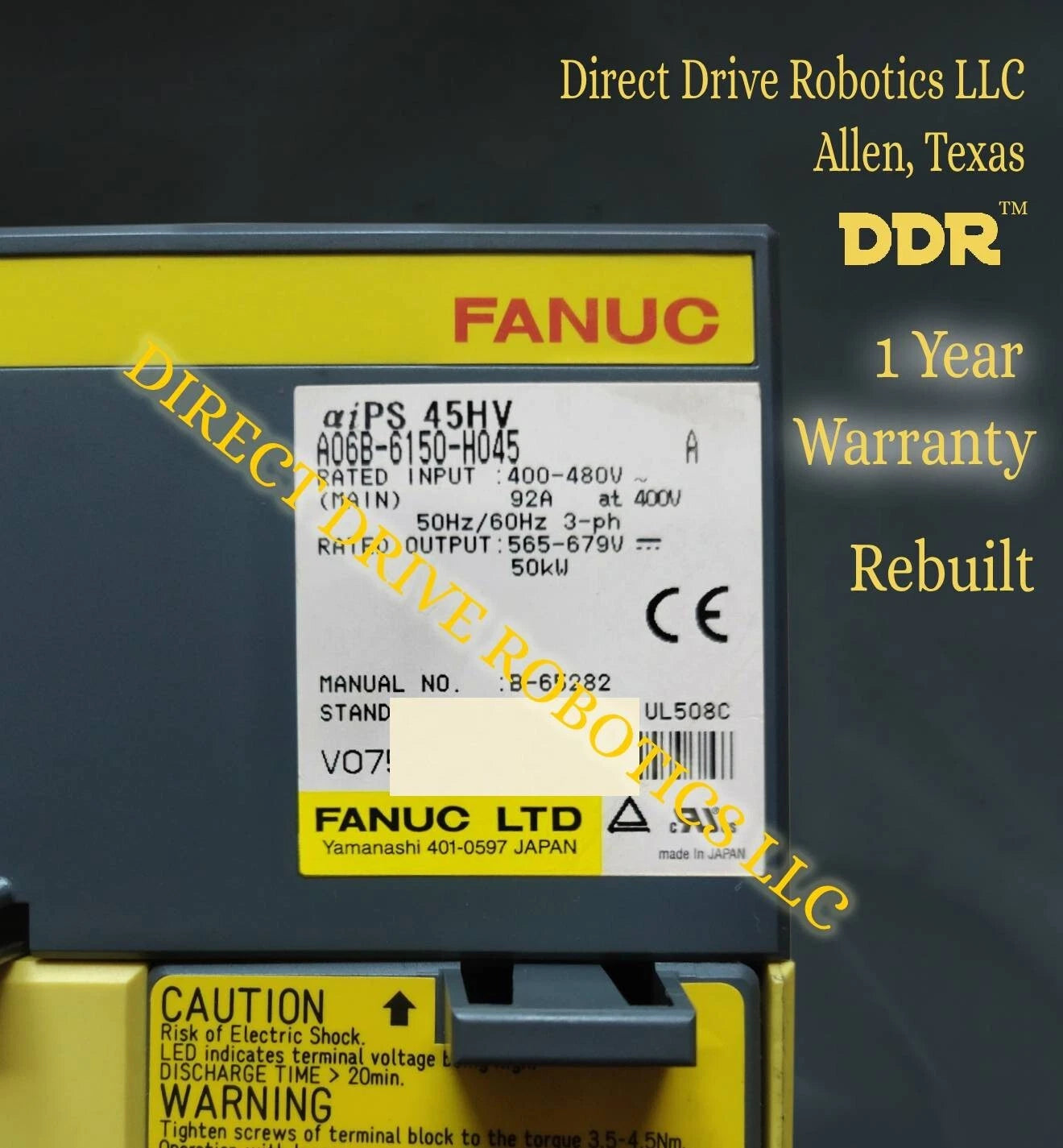 Fanuc A06B-6150-H045 - Rebuilt with warranty