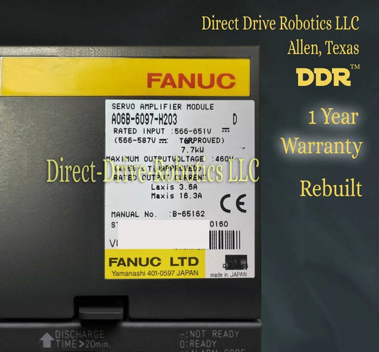 Fanuc A06B-6097-H203 - Rebuilt with warranty