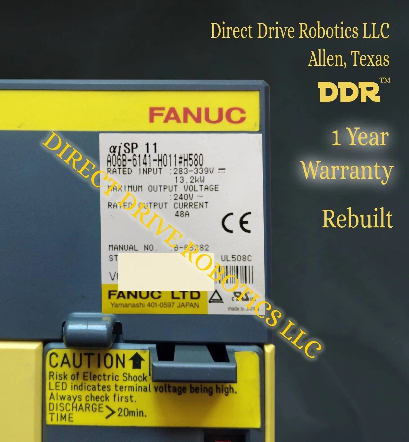 Fanuc A06B-6141-H011#H580 - Rebuilt with warranty