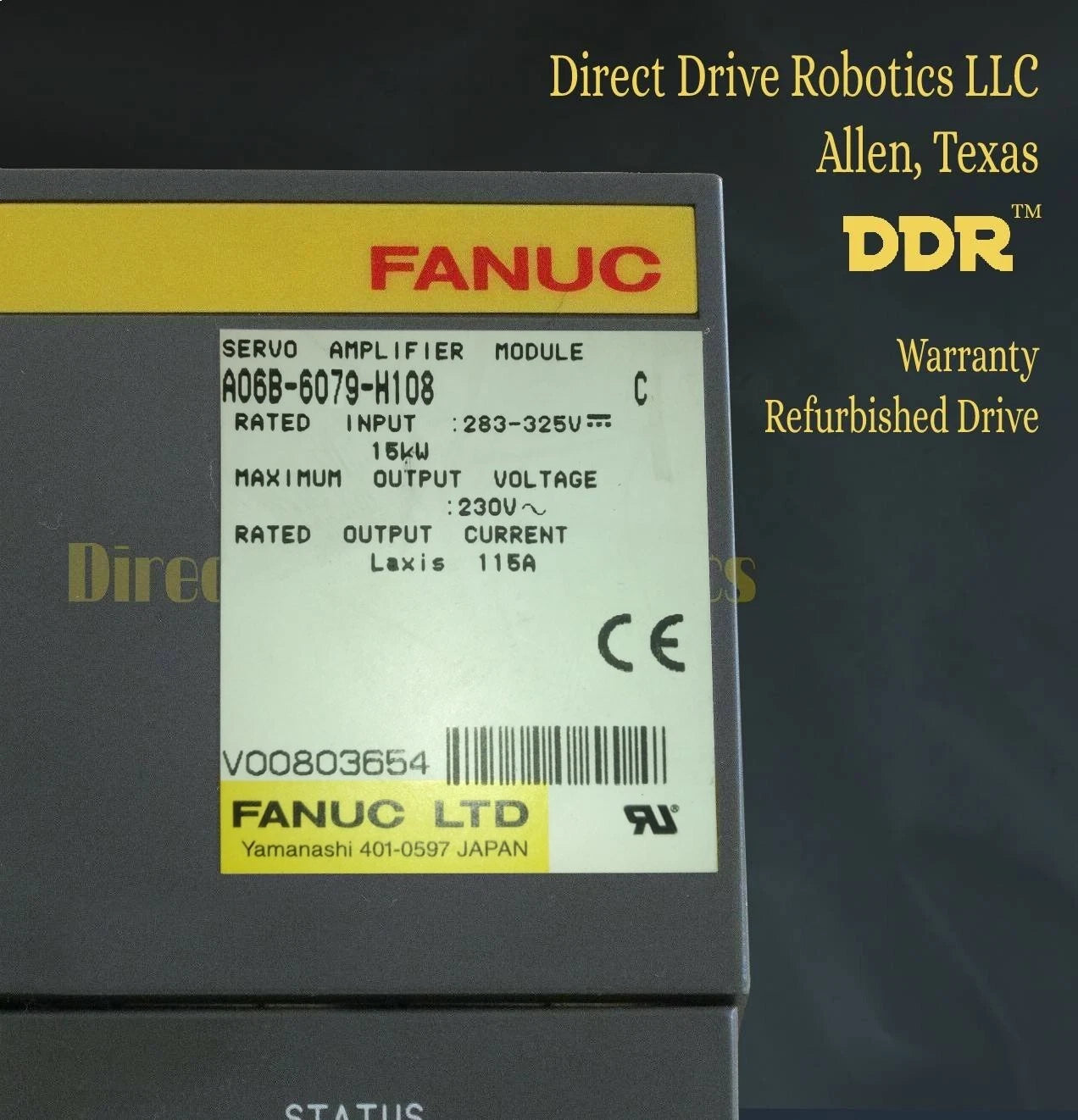 Fanuc A06B-6079-H108 - Rebuilt with warranty