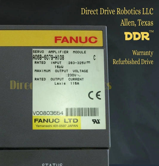 Fanuc A06B-6079-H108 - Rebuilt with warranty