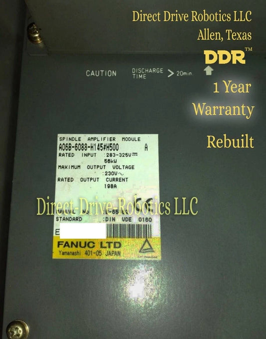 Fanuc A06B-6088-H145#H500 - Rebuilt with warranty