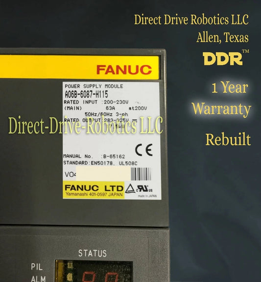 Fanuc A06B-6087-H115 - Rebuilt with warranty