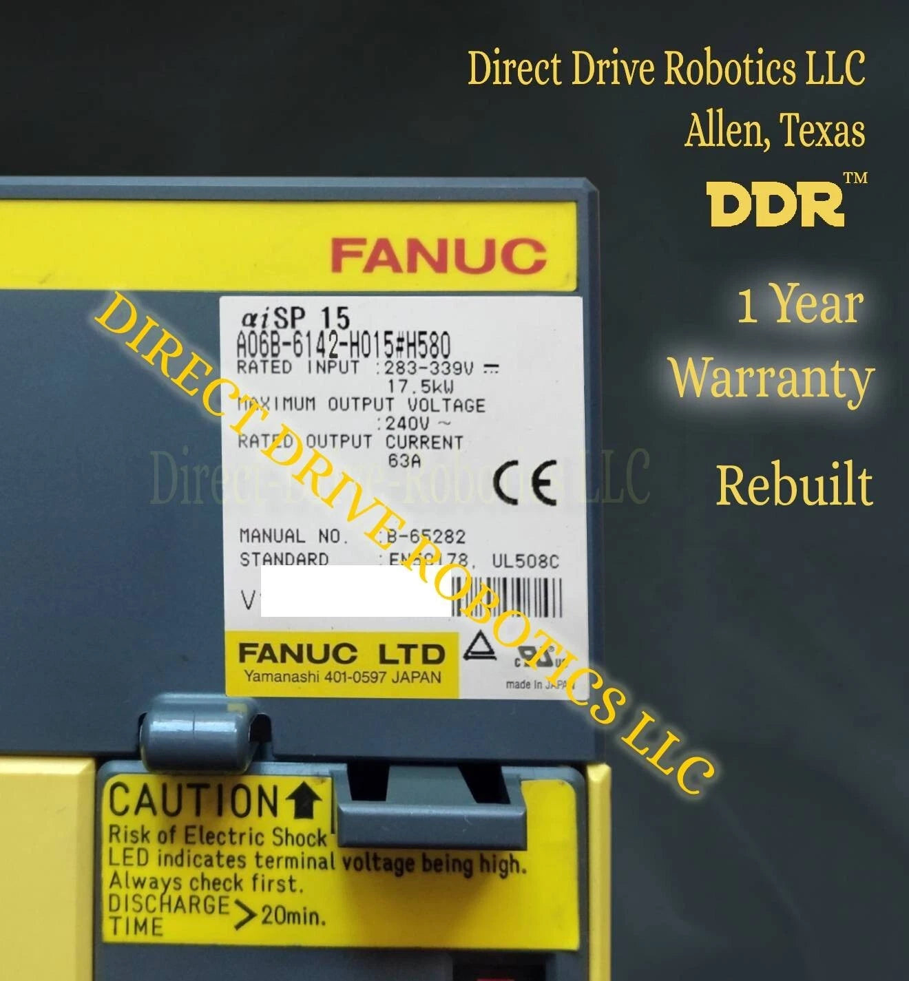 Fanuc A06B-6142-H015#H580 - Rebuilt with warranty