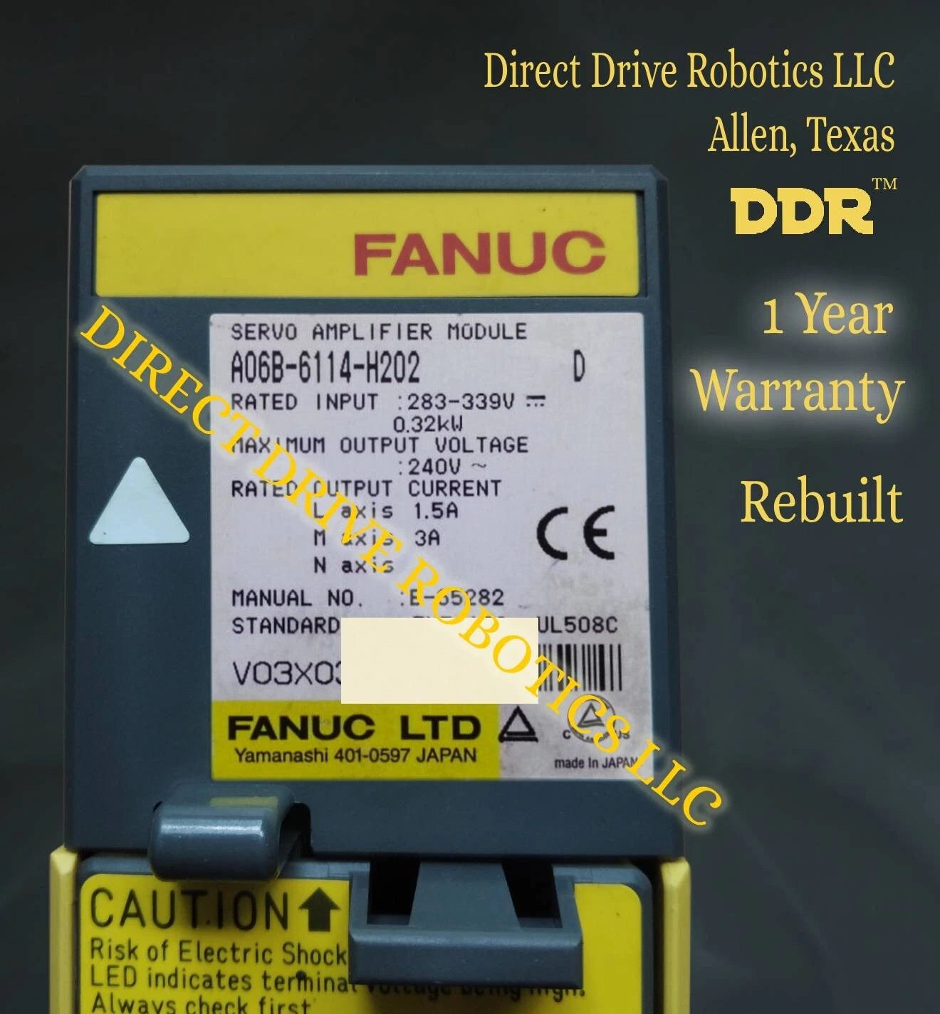 Fanuc A06B-6114-H202 - Rebuilt with warranty