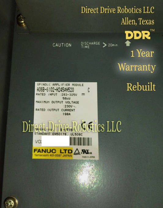 Fanuc A06B-6102-H245#H520 - Rebuilt with warranty