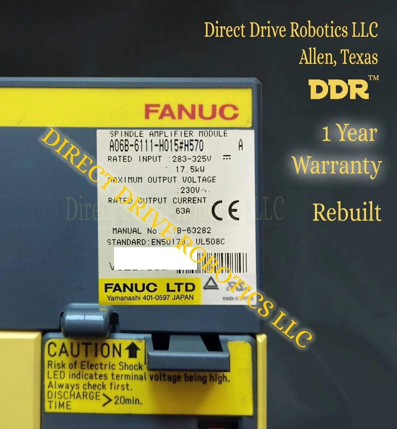 Fanuc A06B-6111-H015#H570 - Rebuilt with warranty