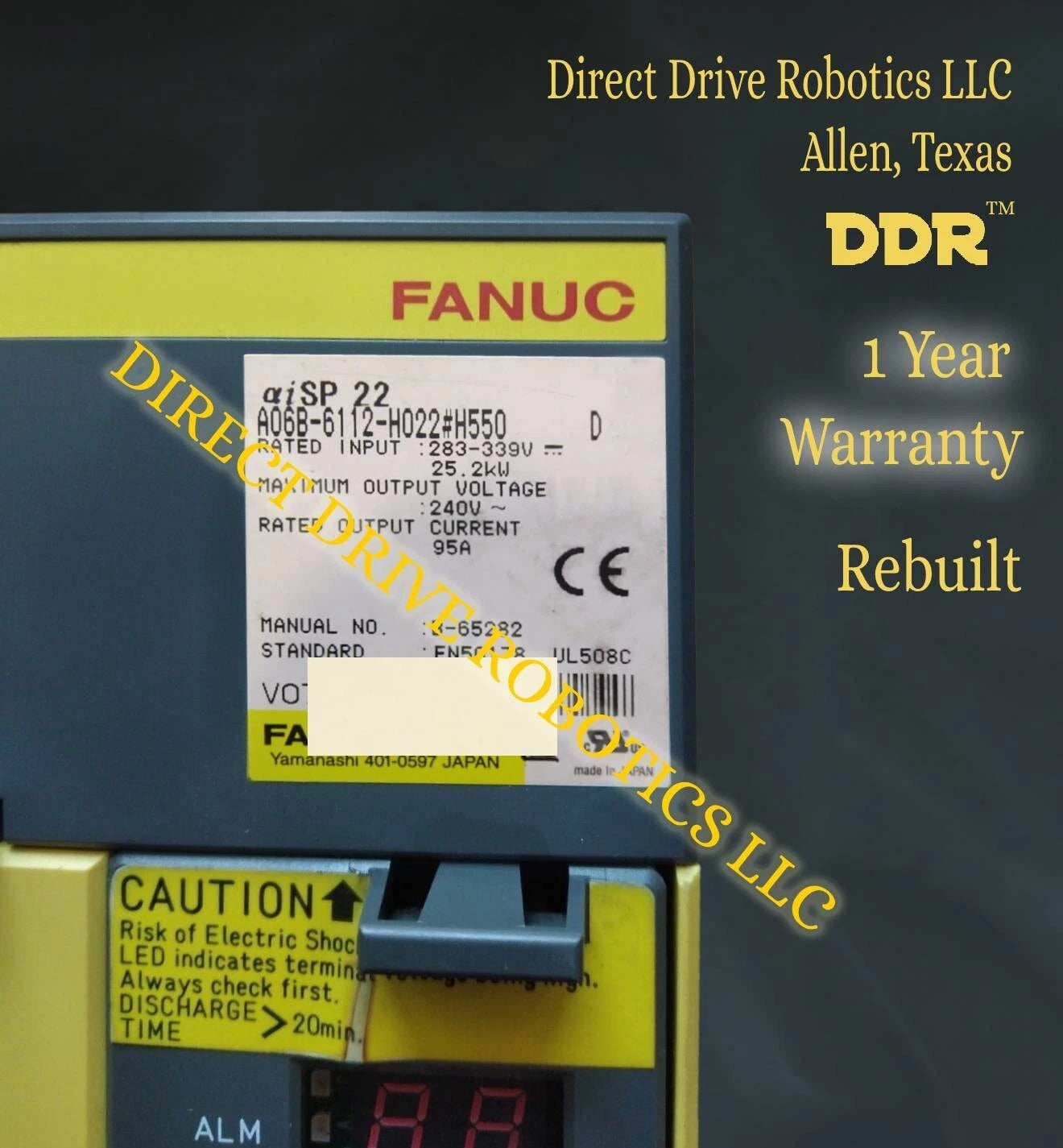 Fanuc A06B-6112-H022#H550 - Rebuilt with warranty