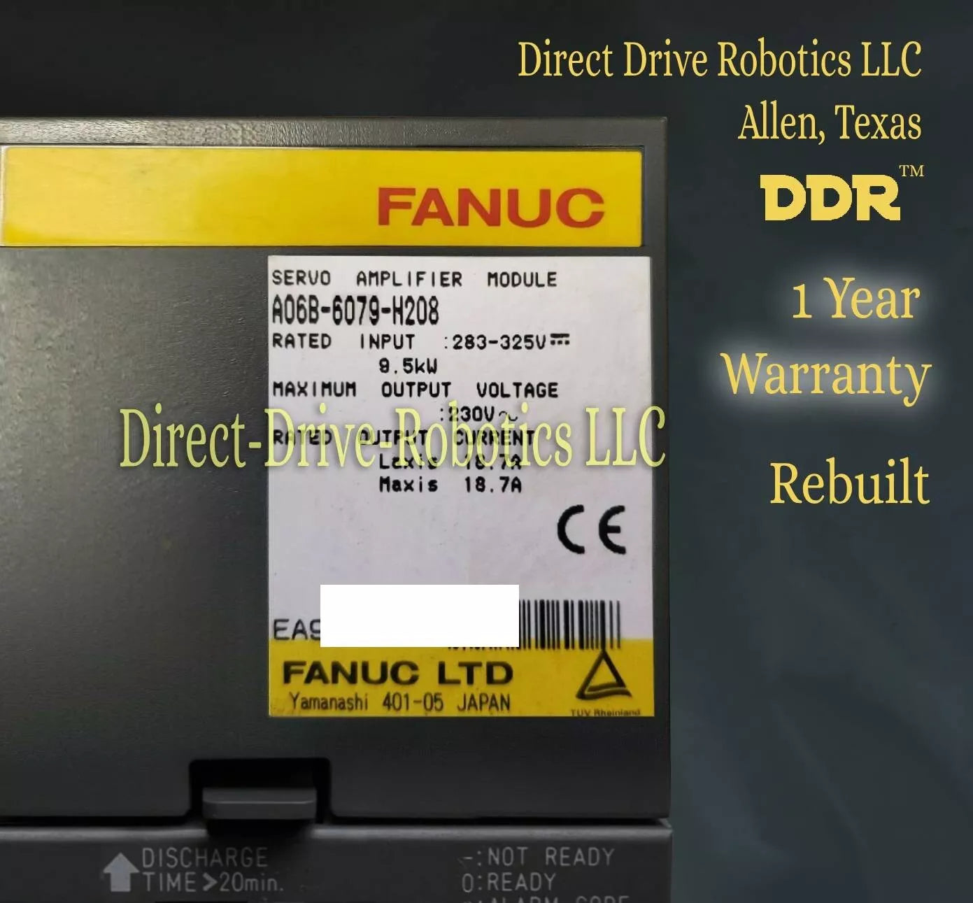 Fanuc A06B-6079-H208 - Rebuilt with warranty