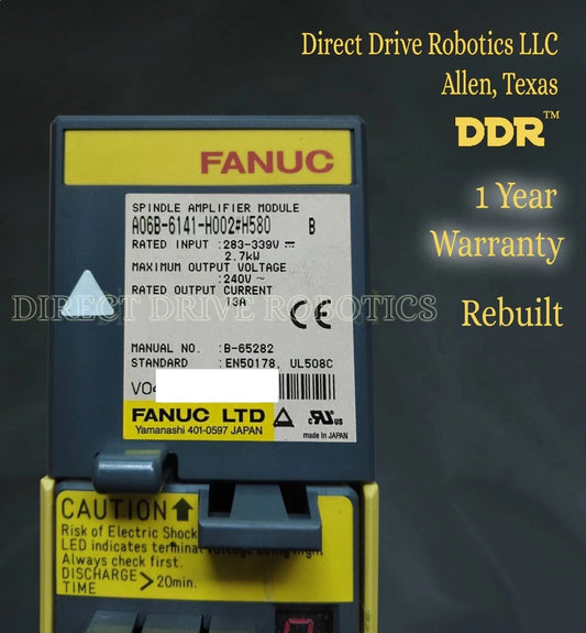 Fanuc A06B-6141-H002#H580 - Rebuilt with warranty